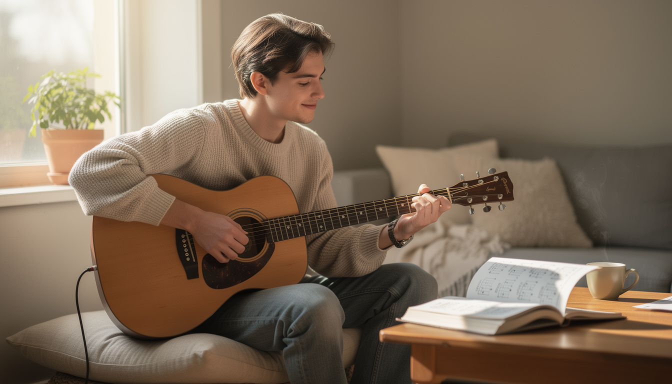 apprenez à jouer votre première chanson à la guitare avec des conseils simples et efficaces pour débutants, et découvrez les bases indispensables pour progresser rapidement.