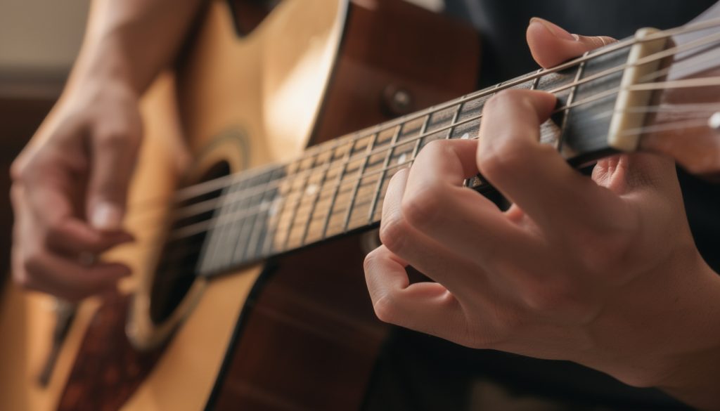 Les accords mineurs à la guitare