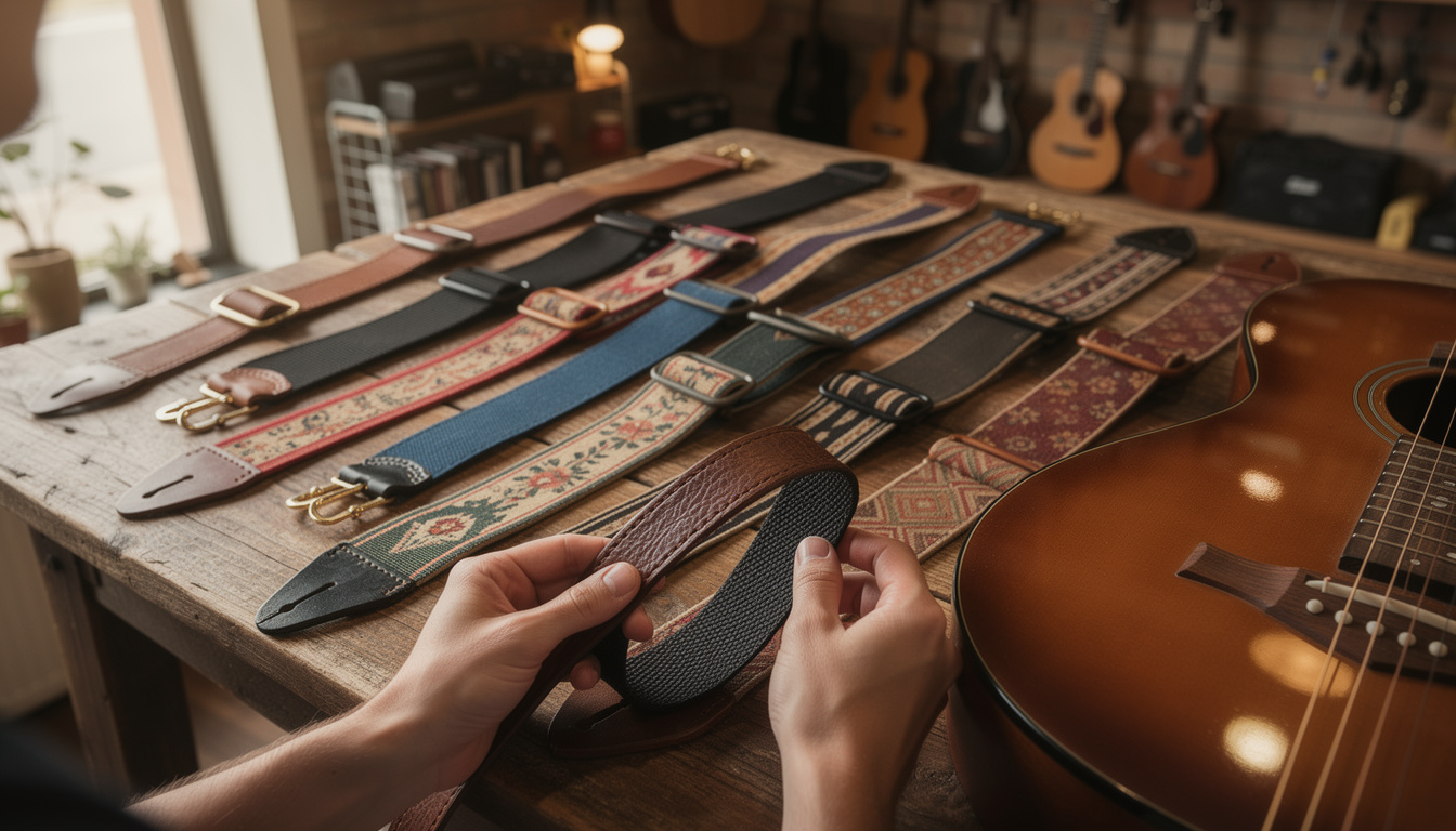 découvrez comment choisir la sangle de guitare idéale pour assurer confort et style lors de vos sessions de jeu. conseils pratiques et critères essentiels à connaître.