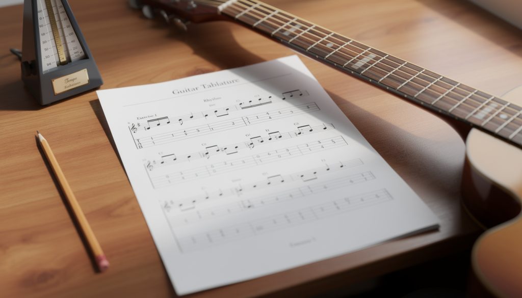 Comment lire le rythme sur une tablature de guitare