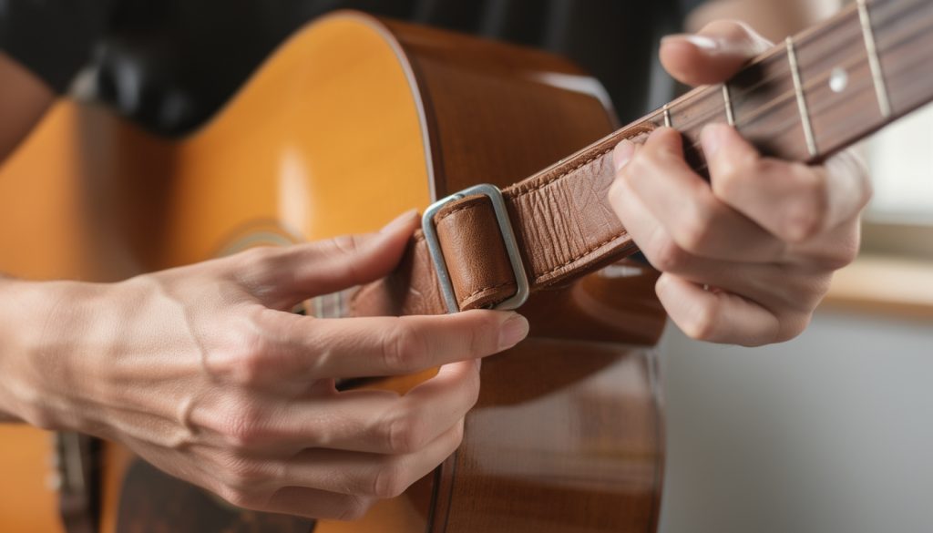 Comment régler une sangle de guitare
