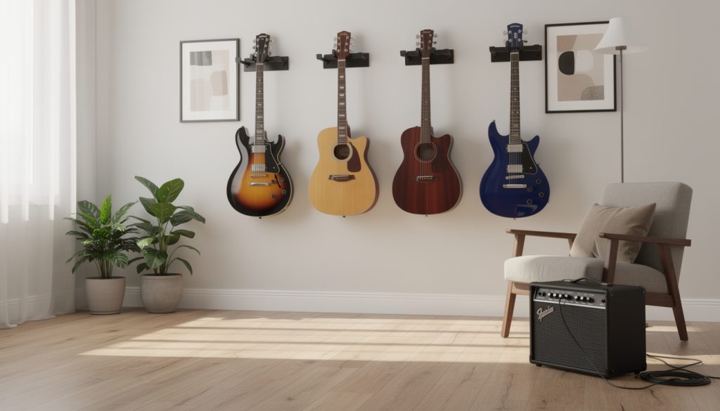 Comment ranger plusieurs guitares chez soi