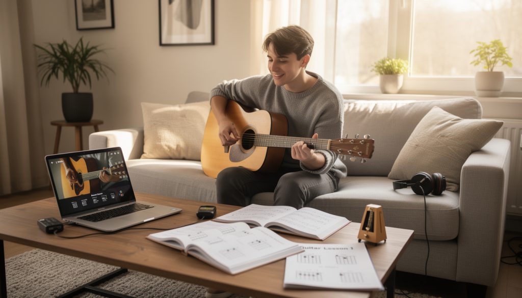 Comment apprendre la guitare seul chez soi