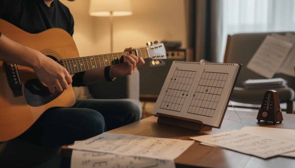 Comment utiliser une grille d’accords pour accompagner une chanson