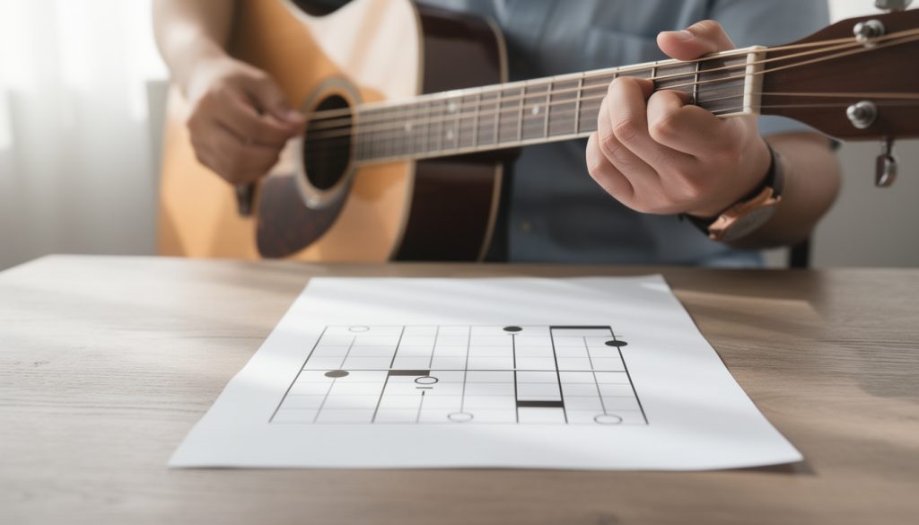 Comment lire une grille rythmique à la guitare