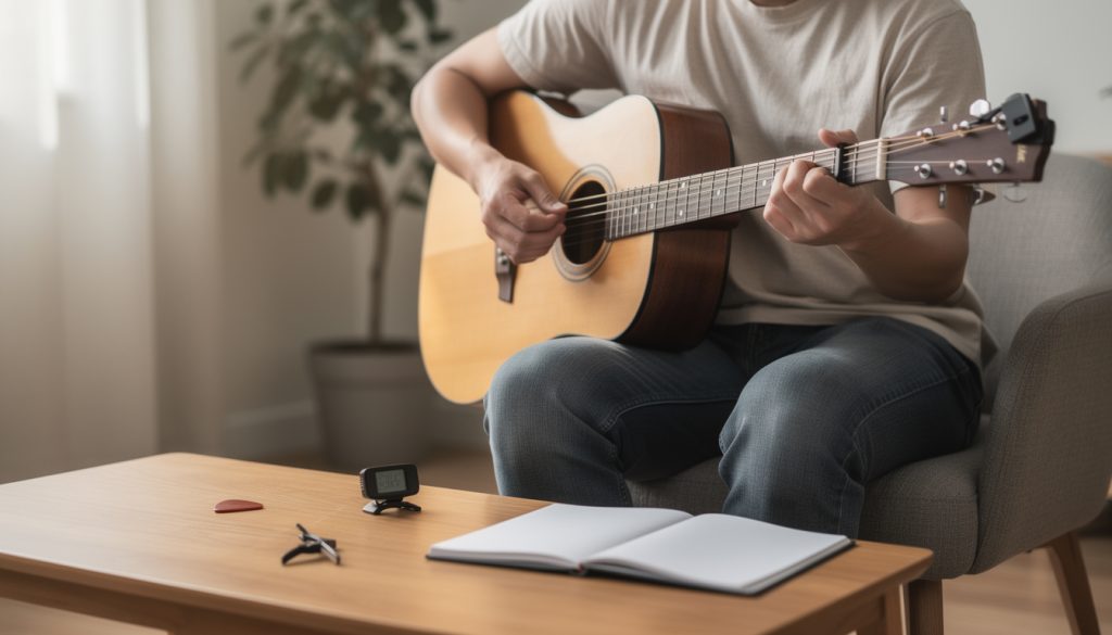 Routine de guitare pour débutant